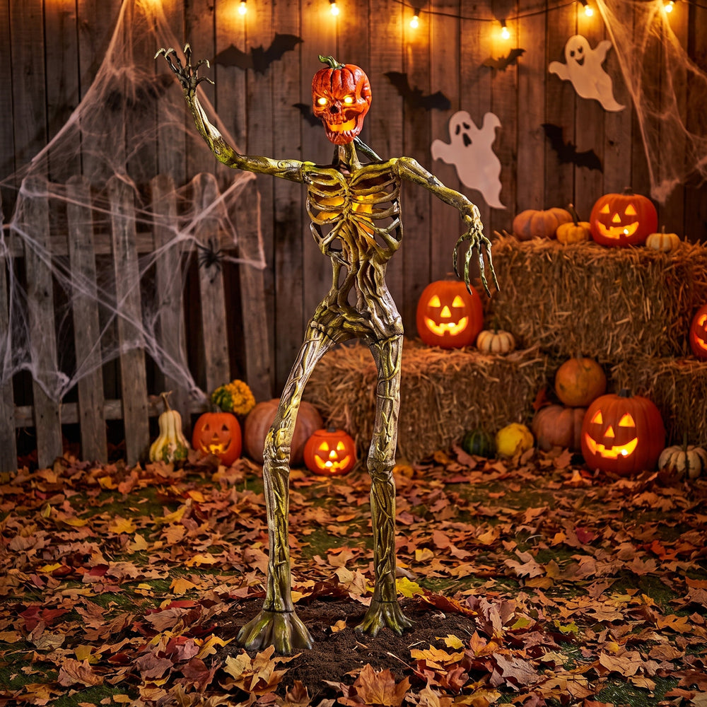 3 FT Inferno Pumpkin Skeleton
