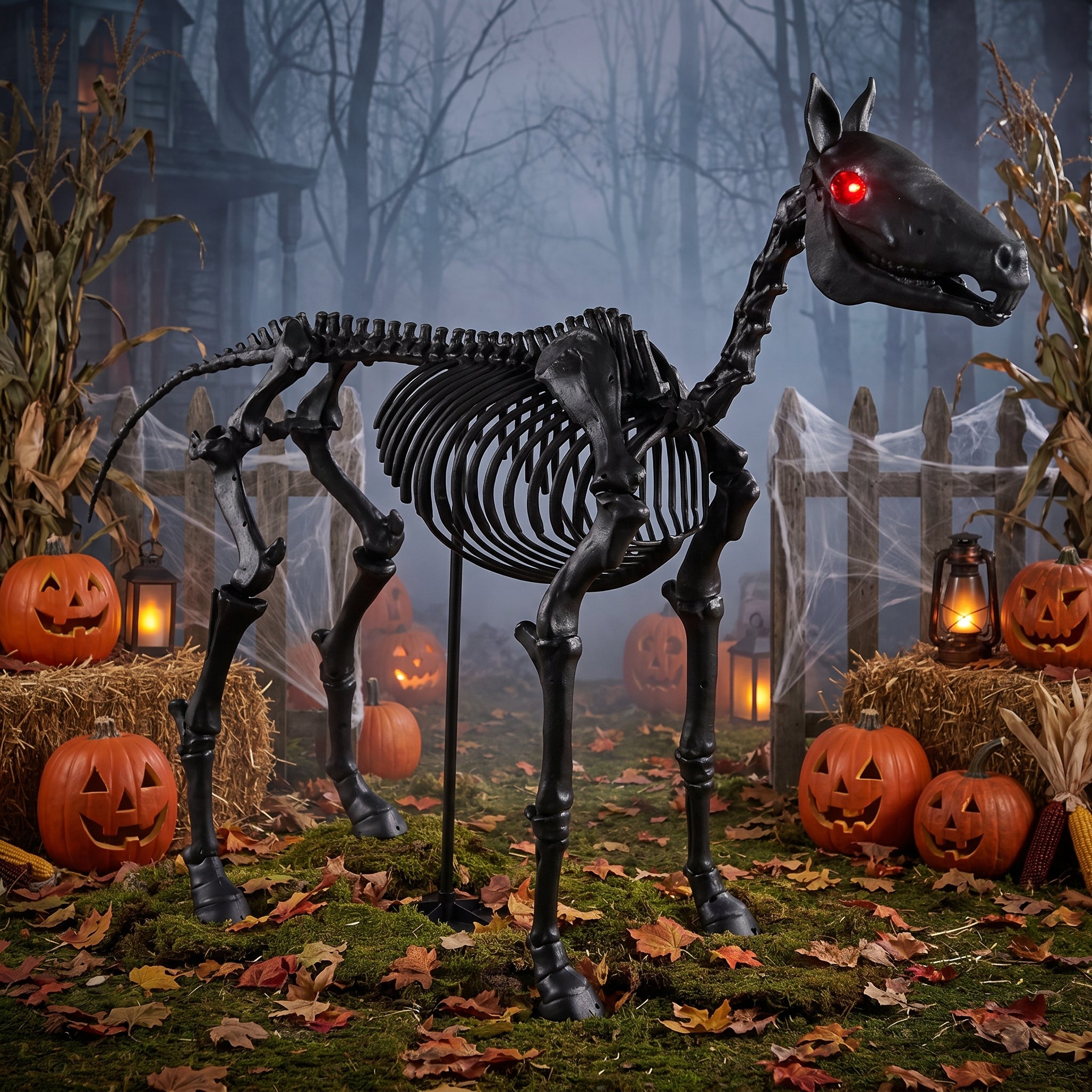 5.5 FT Grave & Bones Skeleton Pony