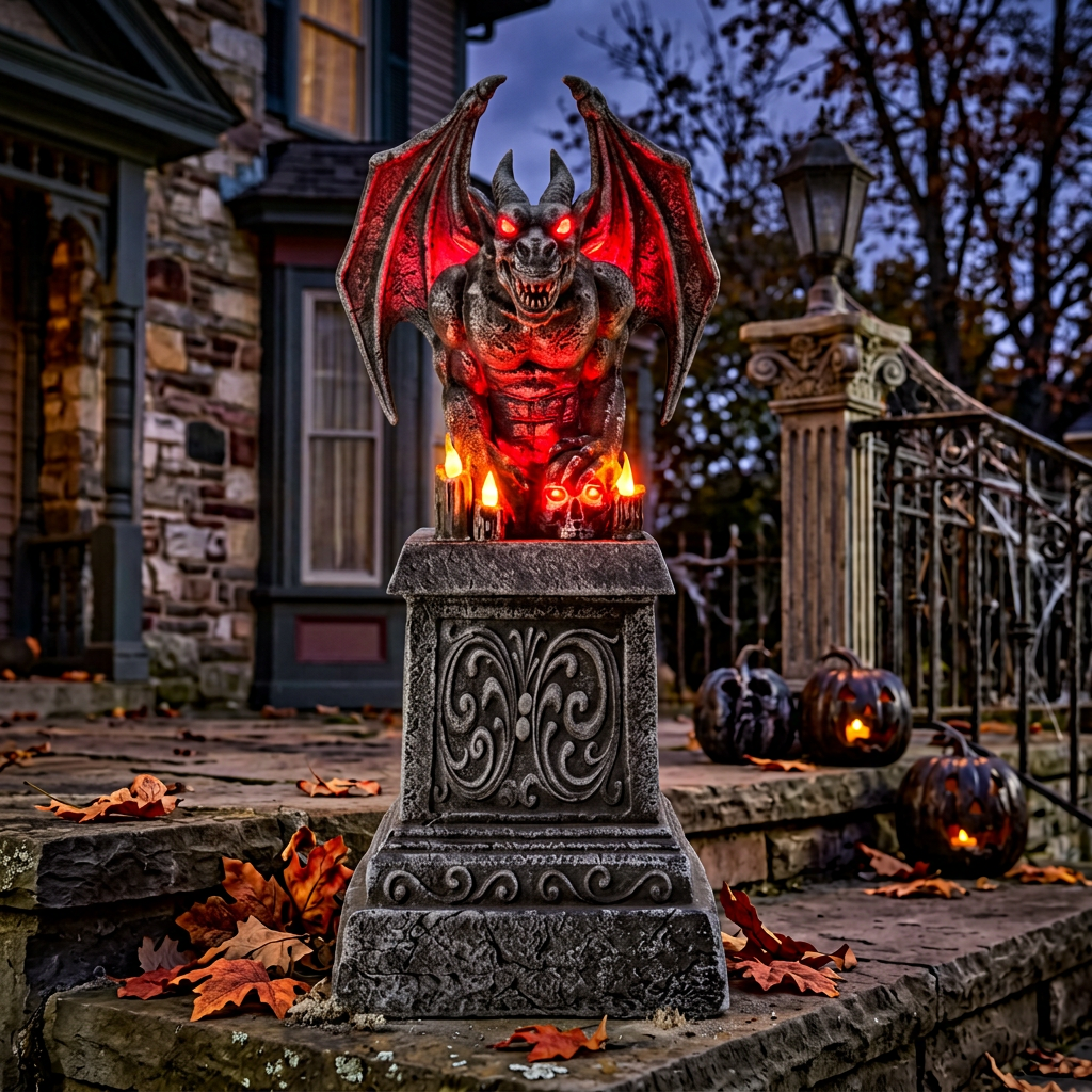 5 FT Grave & Bones Gargoyle