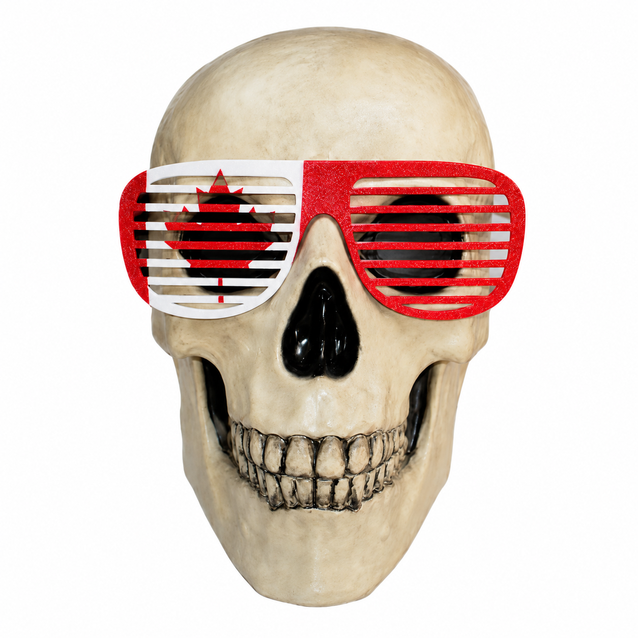 Canada country flag shutter glasses on 12 Foot Skeleton