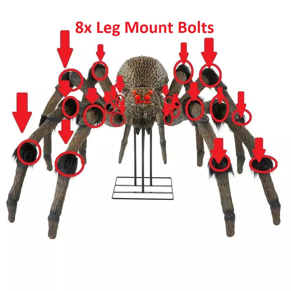 8 FT Colossal Spider Replacement Leg Bracket Bolts, Set of 8