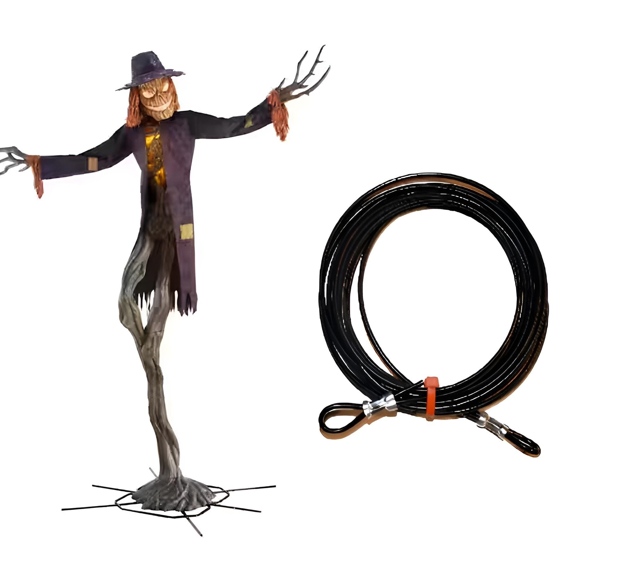 Black 920 lb Replacement Cable for 15 Foot Worricrow Animatronic