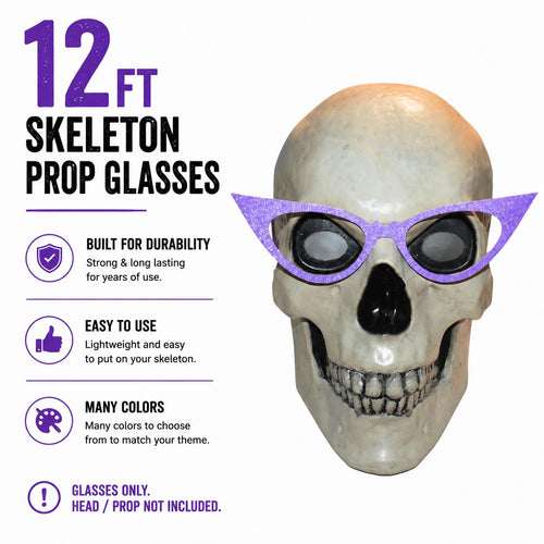 Purple cat eye glasses for 12 Foot Skeleton original Etsy product photo