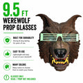 Retro 80s/90s Style 9 Ft Werewolf Glasses Prop Accessory for Halloween