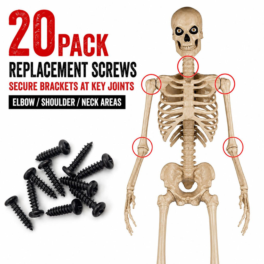 12 Foot Skeleton Replacement Bracket Screws, Set of 20