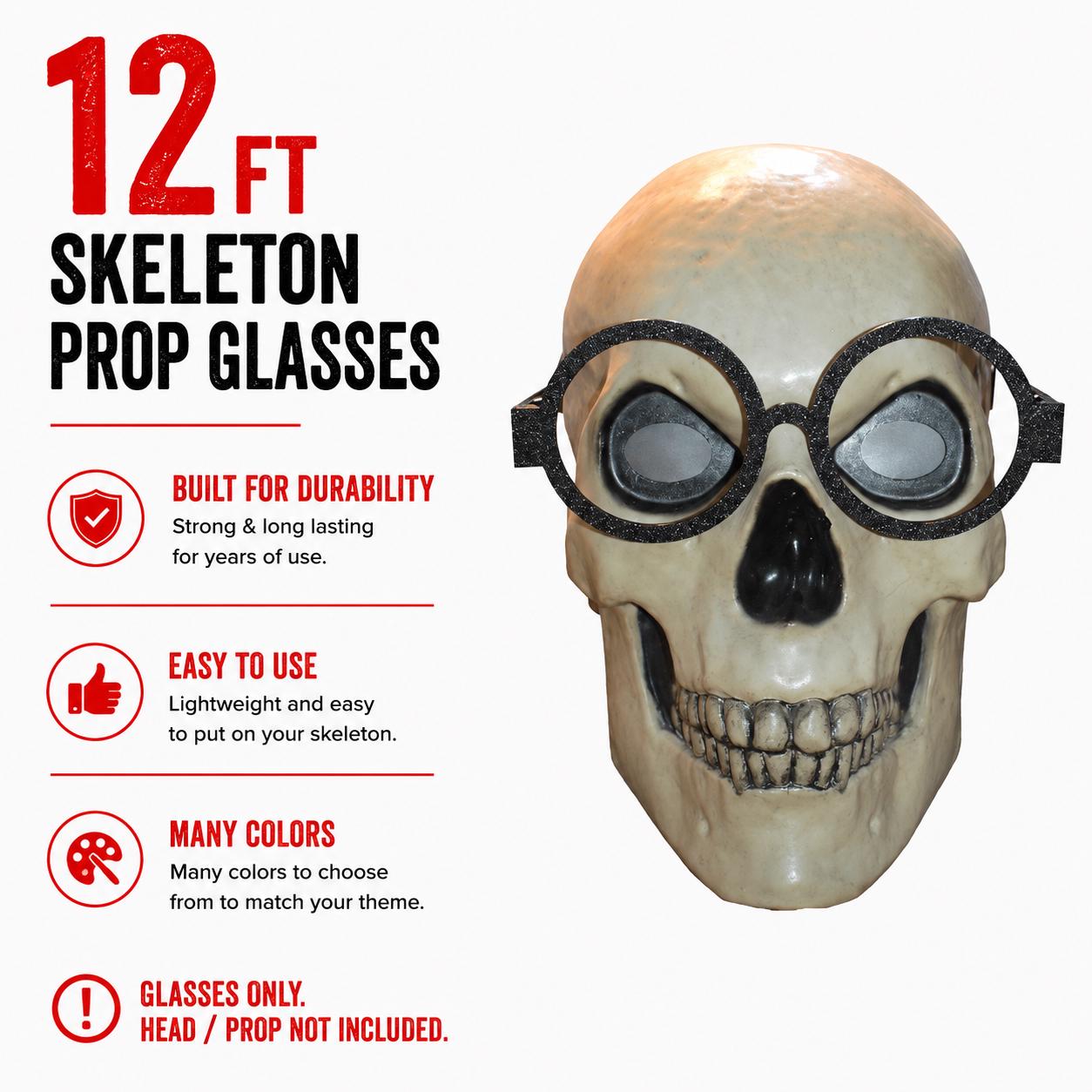 Solid Round Glasses for 12 Foot Skeleton original Etsy image