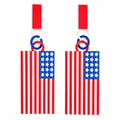 USA flag earrings for 12 Foot Skeleton
