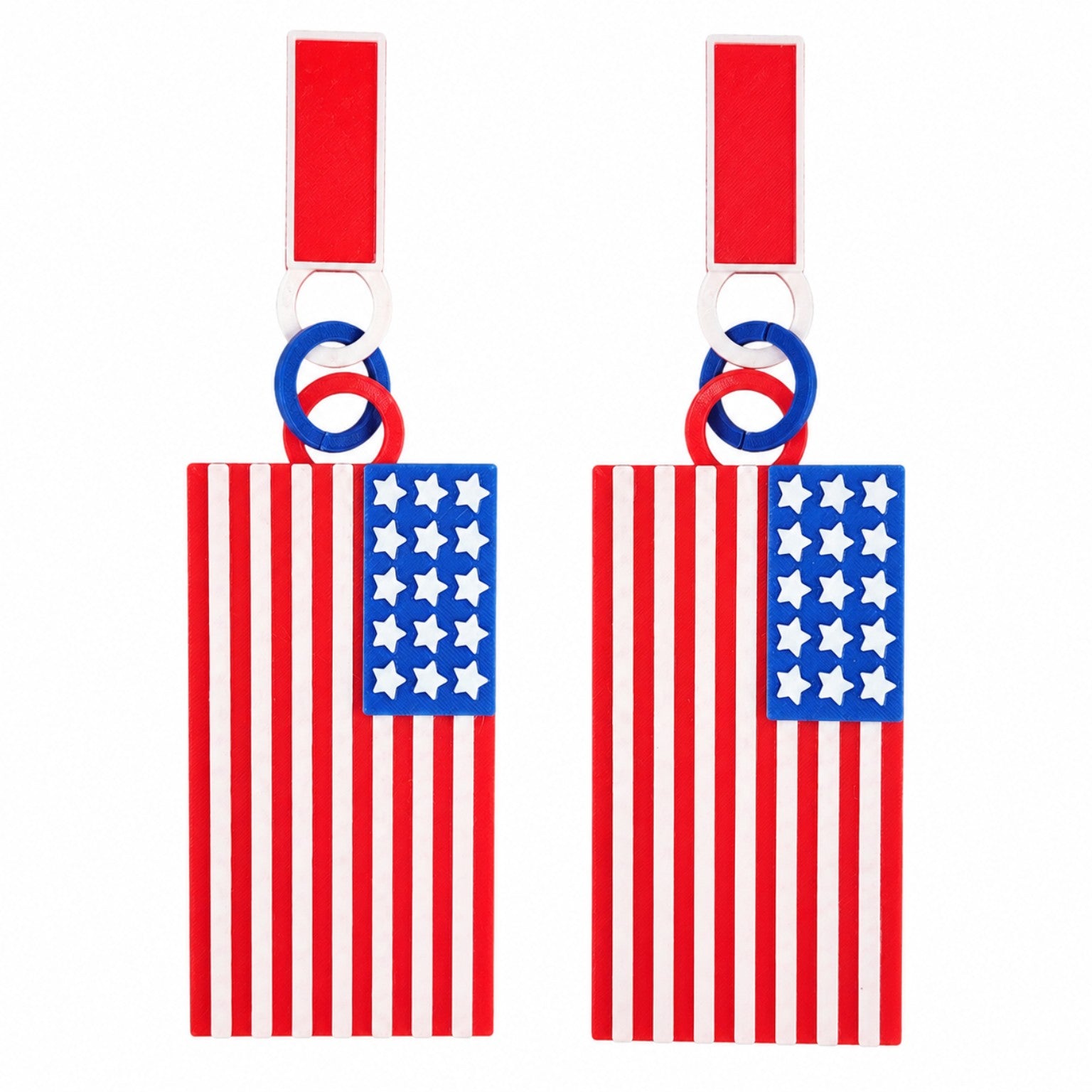 USA flag earrings for 12 Foot Skeleton